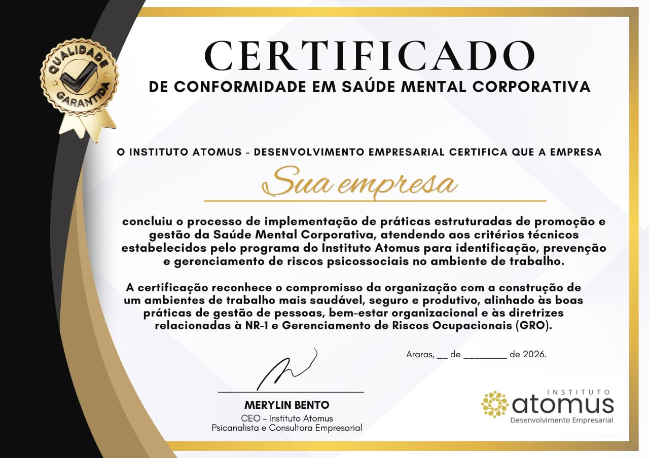 Certificado de Conformidade Átomus